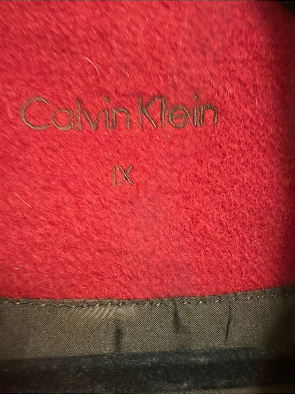 Calvin Klein Red Wool Peacoat - Picture 3 of 9